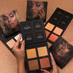 Huda Beauty-3D Cream and Powder Highlighter Palette-Bronze Sands - The Beauty League Pakistan