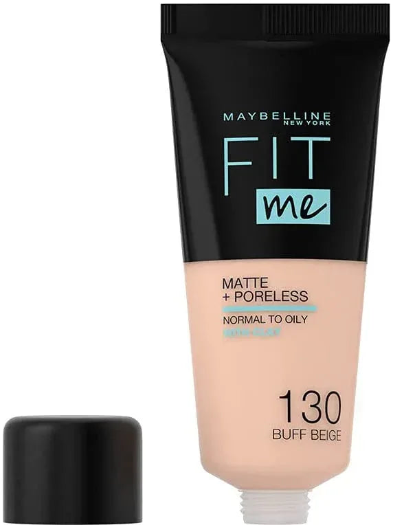 Maybelline- Fit Me Matte & Poreless Face Foundation 130 Buff Beige - The Beauty League Pakistan