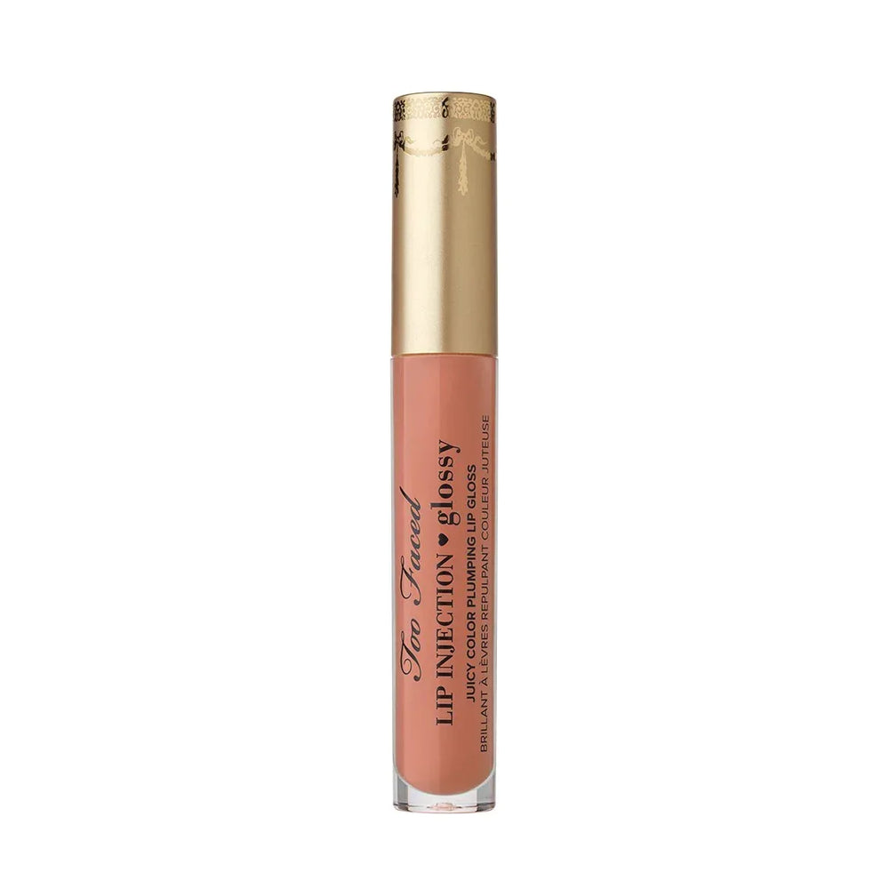 Too Faced- Lip Injection Glossy Juicy Color Plumping Lip Gloss in Spice Girl (Spiced Nude Shimmer) - The Beauty League Pakistan