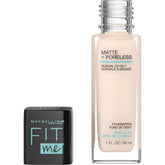 Maybelline- Fit Me Matte + Poreless Liquid Foundation Fair Ivory (105) USA - The Beauty League Pakistan