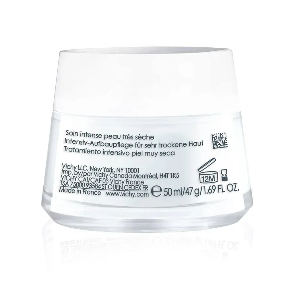 Vichy- Nutrilogie 2 Intense Moisturizer for Very Dry Skin, 24-Hour Hydration Daily Face Cream to Strengthen and Soothe Skin, Non-Greasy Finish - The Beauty League Pakistan