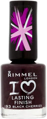 Rimmel London- I Love Lasting Nail Finish Polish Black Cherries 193 - The Beauty League Pakistan