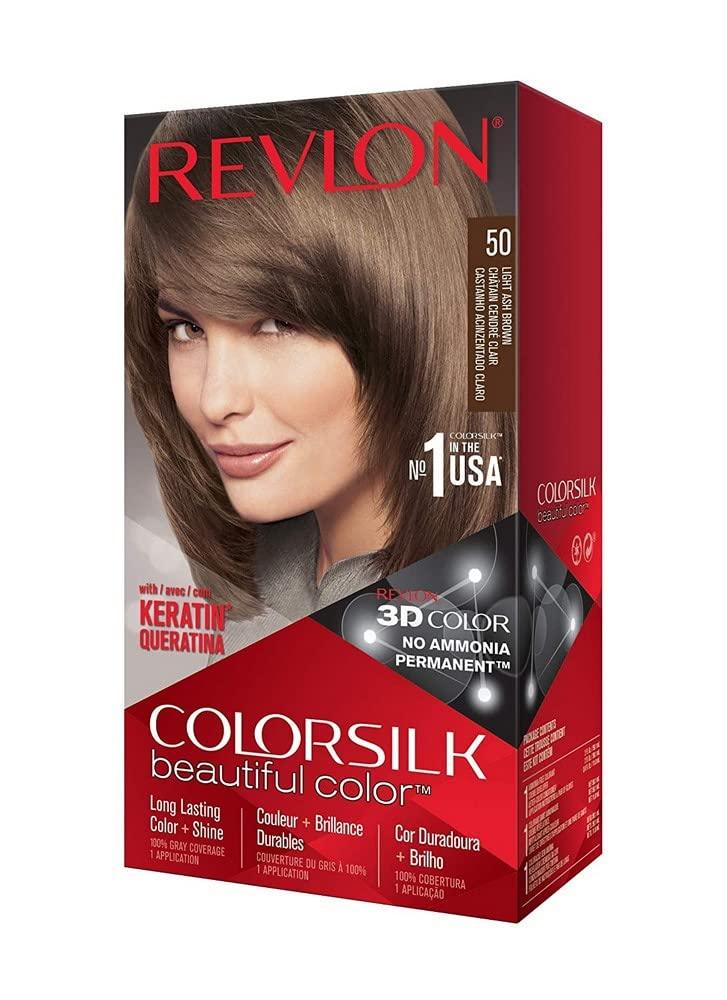 REVLON ColorSilk Beautiful Color 50 Light Ash Brown - The Beauty League Pakistan