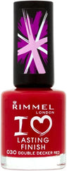 Rimmel London- I Love Lasting Nail Finish Polish Double Decker Red 030 - The Beauty League Pakistan