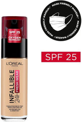 L'Oréal Paris Infallible 24H Fresh Wear Liquid Foundation 100 Linen (UK Version) - The Beauty League Pakistan