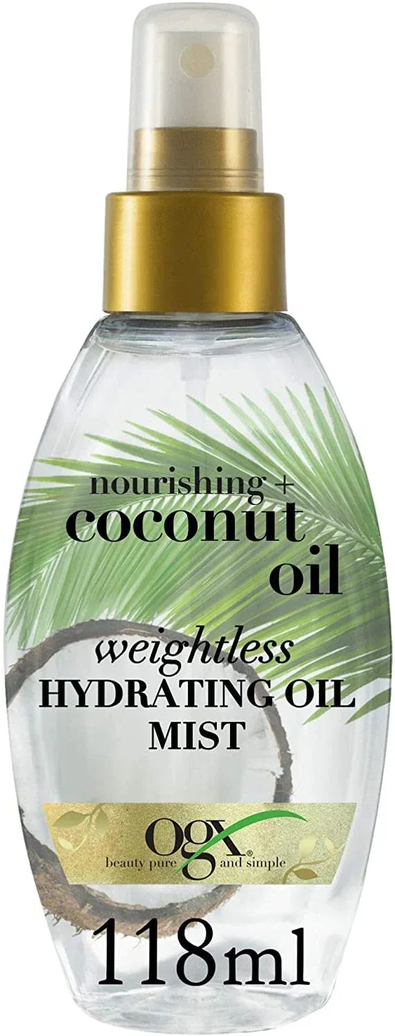 OGX- Hair Oil, Nourishing+ Coconut Oil, Weightless Hydrating Oil Mist, Spray, 118 ml - The Beauty League Pakistan