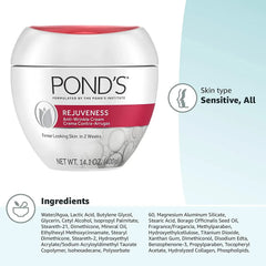 Pond's- Rejuveness Anti-Wrinkle Cream Anti-Aging Face Moisturizer With Alpha Hydroxy Acid and Collagen 14.1 oz - The Beauty League Pakistan