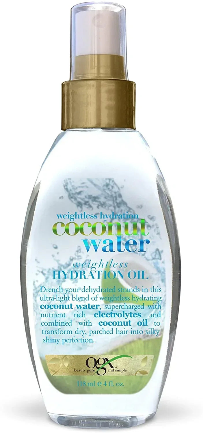 OGX-Hair Oil Weightless Hydration+ Coconut Water Spray, 118ml - The Beauty League Pakistan