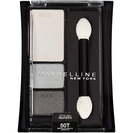 Maybelline- Expert Wear Eyeshadow Trios, 50 Impeccable Greys - The Beauty League Pakistan