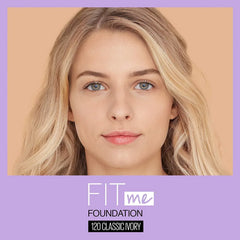 Maybelline- Fit Me Dewy + Smooth Liquid Foundation 120 Classic Ivory - 30ml (France) - The Beauty League Pakistan