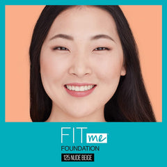 Maybelline- Fit Me Matte + Poreless Liquid Foundation Nude Beige (125) USA