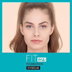 Maybelline- Fit Me Matte + Poreless Liquid Foundation Porcelain (110) USA - The Beauty League Pakistan