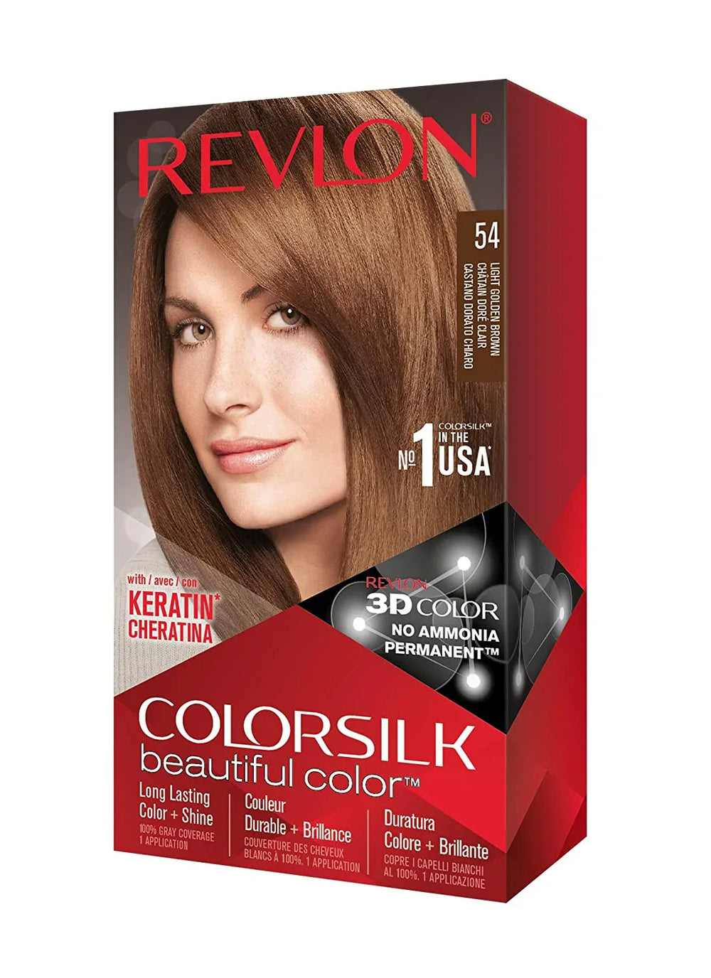 REVLON ColorSilk Beautiful Color 54 Light Golden Brown - The Beauty League Pakistan