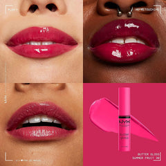 NYX- Butter Gloss, Non-Sticky Lip Gloss - Summer Fruit - The Beauty League Pakistan