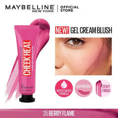 MAYBELLINE Cheek Heat Gel Cream Blush - Berry Flame - The Beauty League Pakistan