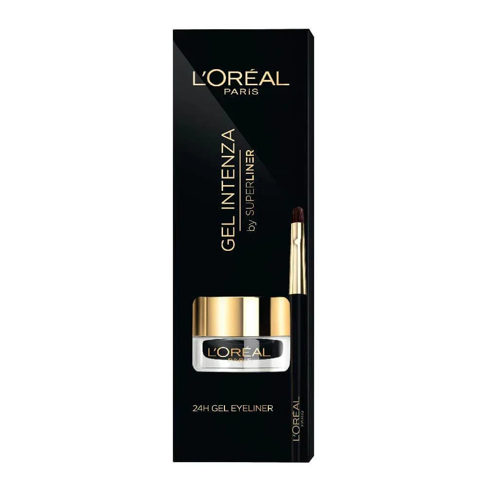 L'Oreal Paris Super Liner Eyeliner Gel Intenza, 01 Pure Black - The Beauty League Pakistan