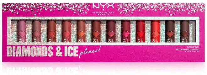 NYX Diamonds & Ice Please Matte Lipstick Vault 12pc - The Beauty League Pakistan