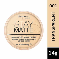 Rimmel London-Stay Matte Pressed Powder - 001 Transparent - The Beauty League Pakistan