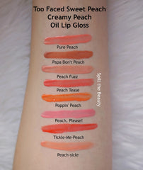 Too Faced- Sweet Peach Creamy Peach Oil Lip Gloss - Peach Please