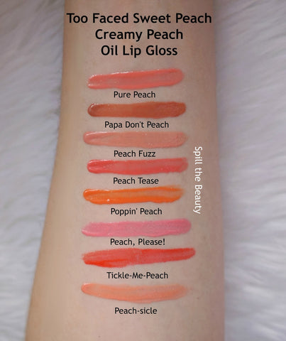 Too Faced- Sweet Peach Creamy Peach Oil Lip Gloss - Pure Peach