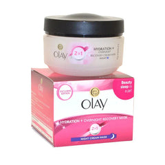 Olay Complete 2-In-1 Hydration + Overnight Recovery Night Cream Mask, 50 ML - The Beauty League Pakistan