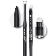 RIMMEL LONDON- Exaggerate Smoke N' Shine Eyeliner - 001 BLACK - The Beauty League Pakistan