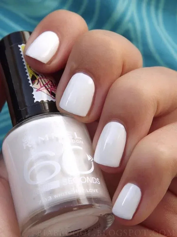 Rimmel London- I Love Lasting Nail Finish Polish White Hot Love 703 - The Beauty League Pakistan