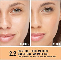 Smashbox- Studio Skin 24H Full Coverage Foundation 2.2 Light-Medium, Warm & Peachy - The Beauty League Pakistan