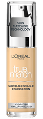L'Oréal Paris True Match Liquid Foundation 1.N with SPF and Hyaluronic Acid 30ml (UK)