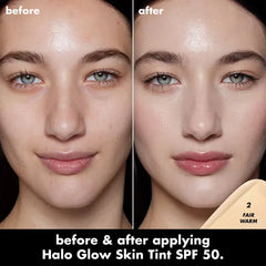 Halo Glow Skin Tint Light Coverage Foundation SPF 50- 2 Fair Warm