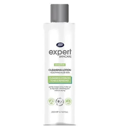 Boots Expert Sensitive Cleansing Lotion + Soothing Aloe Vera 200ml - The Beauty League Pakistan