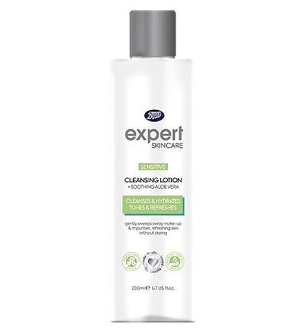 Boots Expert Sensitive Cleansing Lotion + Soothing Aloe Vera 200ml