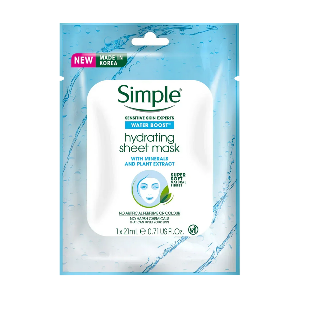 Simple- Water Boost Hydrating Sheet Mask - The Beauty League Pakistan