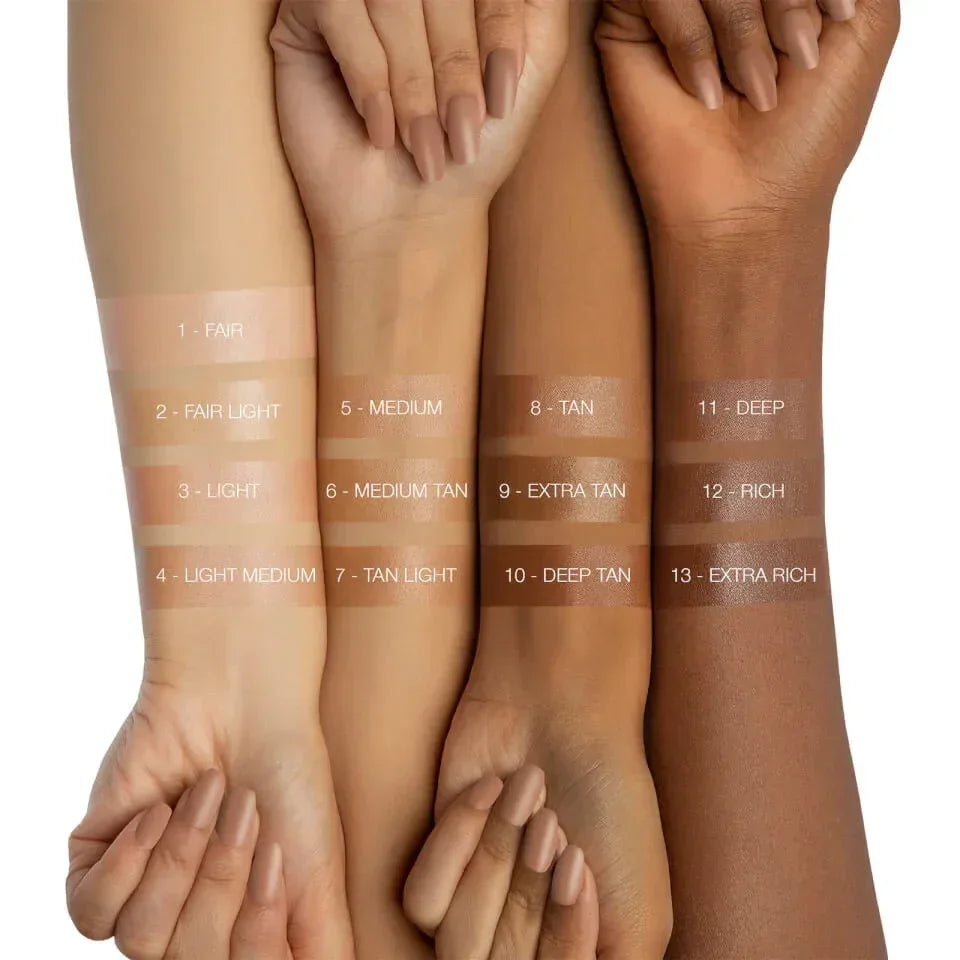 Huda Beauty Glowish Multidew Vegan Skin Tint Foundation Fair 01 - The Beauty League Pakistan