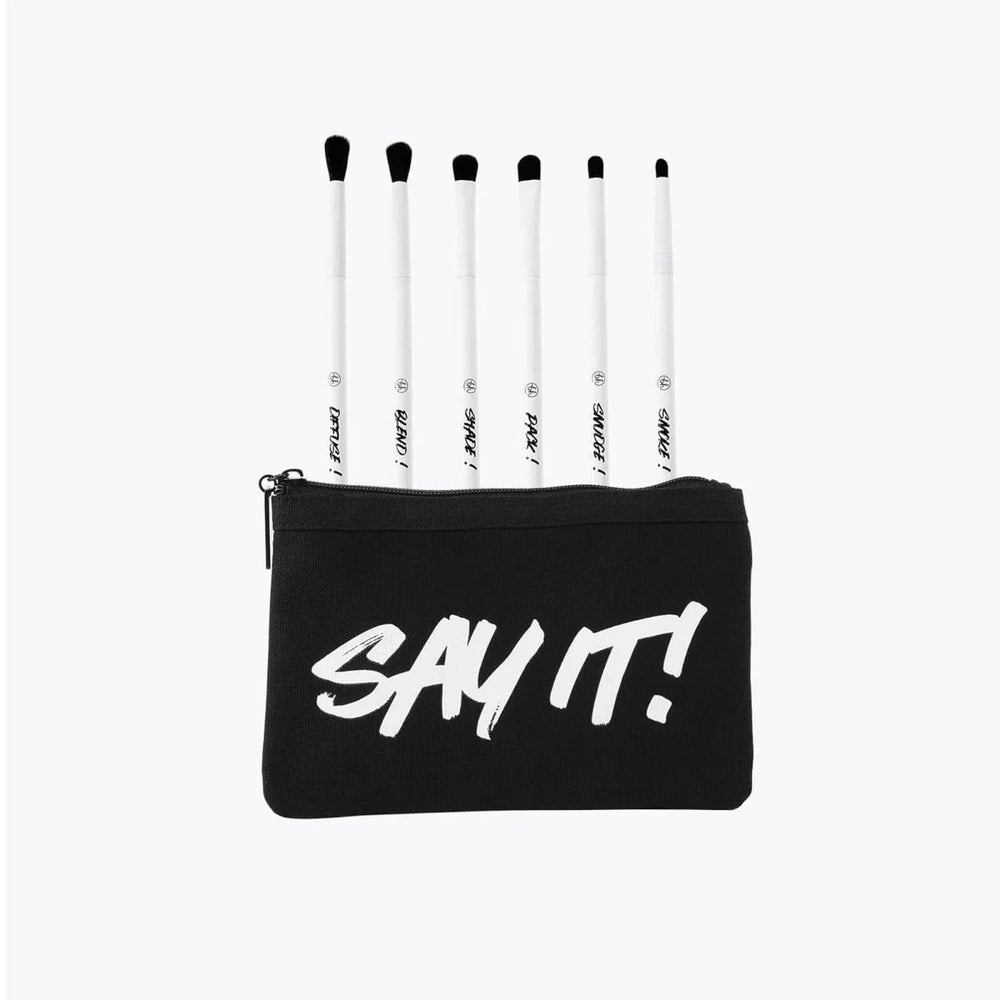Bh Cosmetics- SAY IT! - 6 Piece Eye Brush Set with Bag - The Beauty League Pakistan