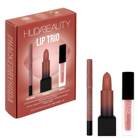 Huda Beauty The Ultimate Lip Trio Set Bombshell
