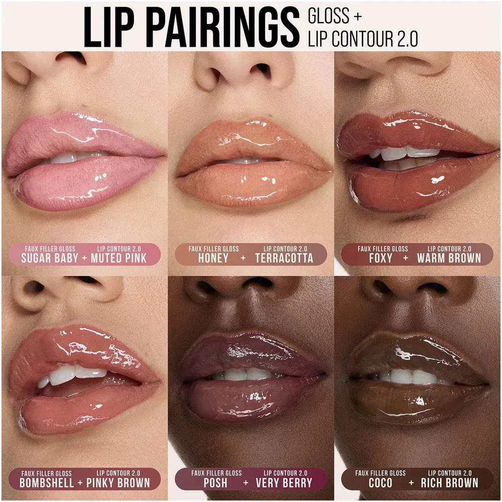 Huda Beauty Faux Filler Extra Shine Lip Gloss - Bombshell - The Beauty League Pakistan