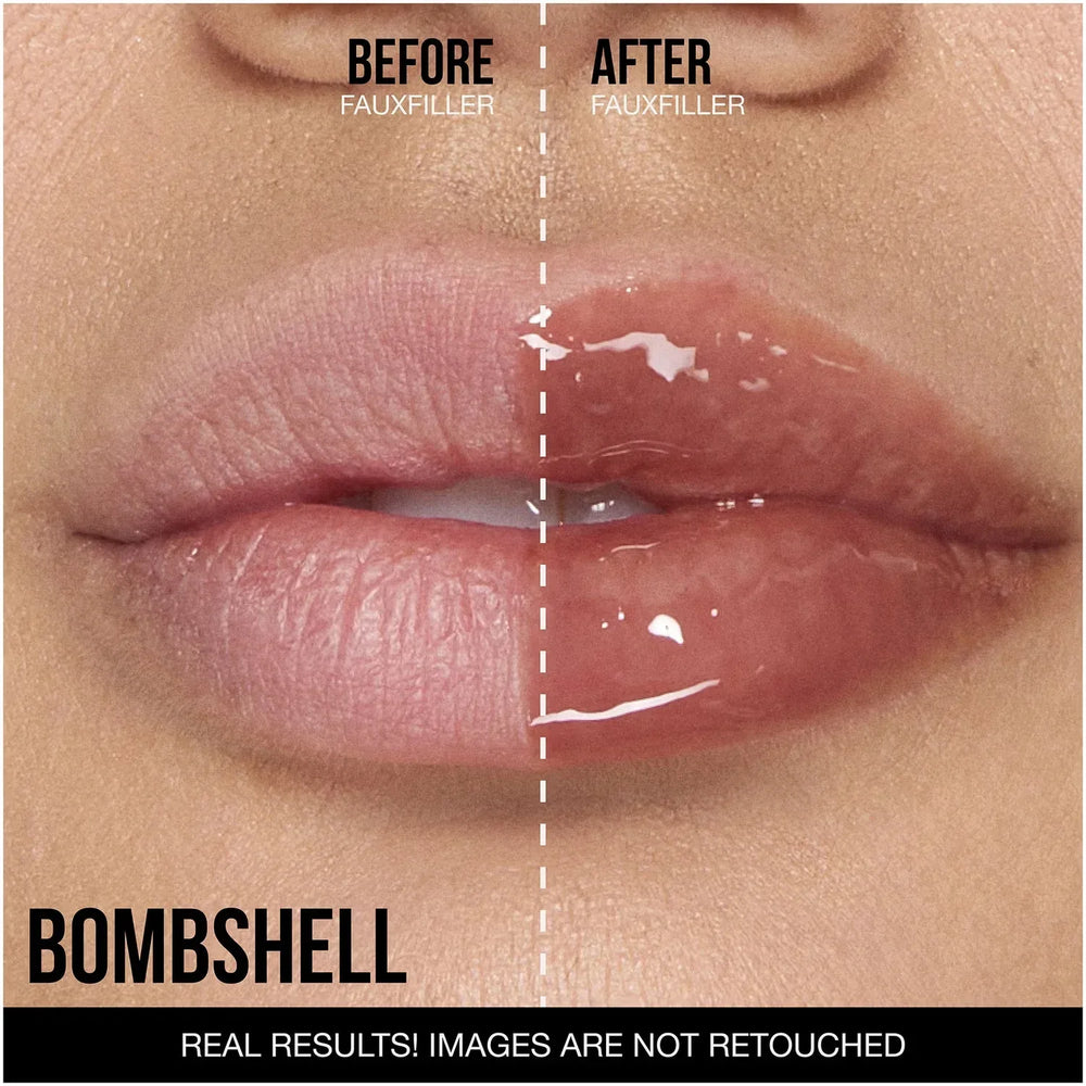 Huda Beauty Faux Filler Extra Shine Lip Gloss - Bombshell - The Beauty League Pakistan