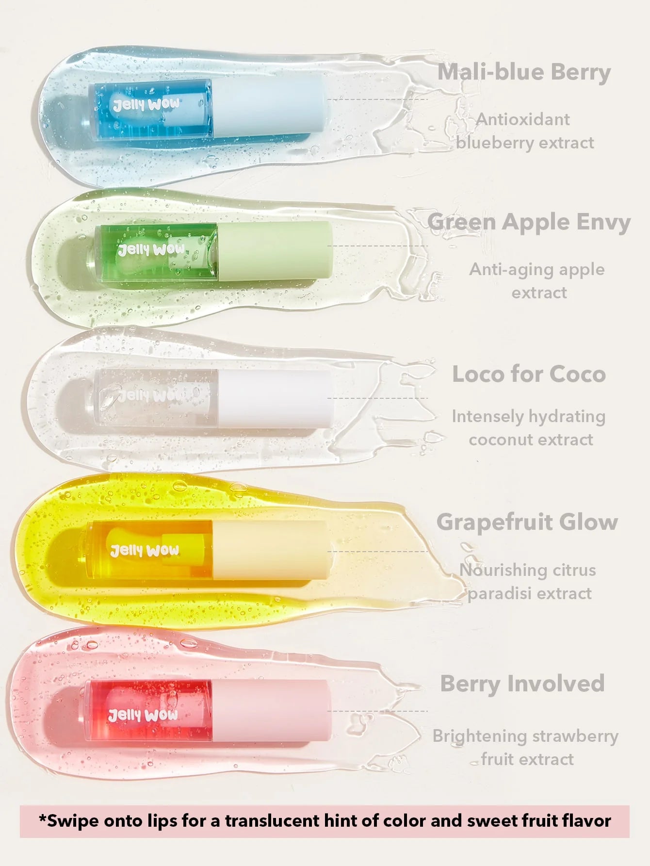 Sheglam- JELLY WOW HYDRATING LIP OIL-GREEN APPLE ENVY