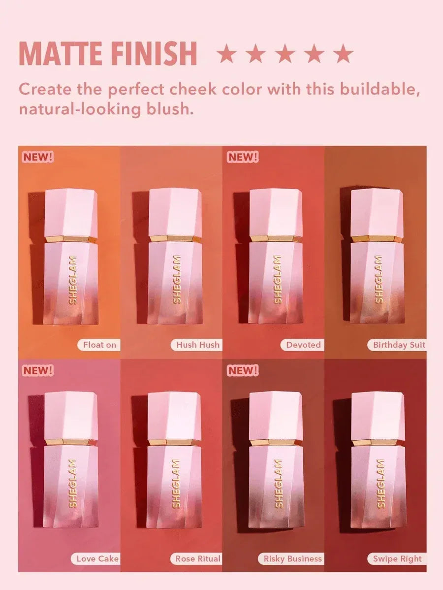 SHEGLAM- COLOR BLOOM LIQUID BLUSH MATTE FINISH- SWIPE RIGHT - The Beauty League Pakistan