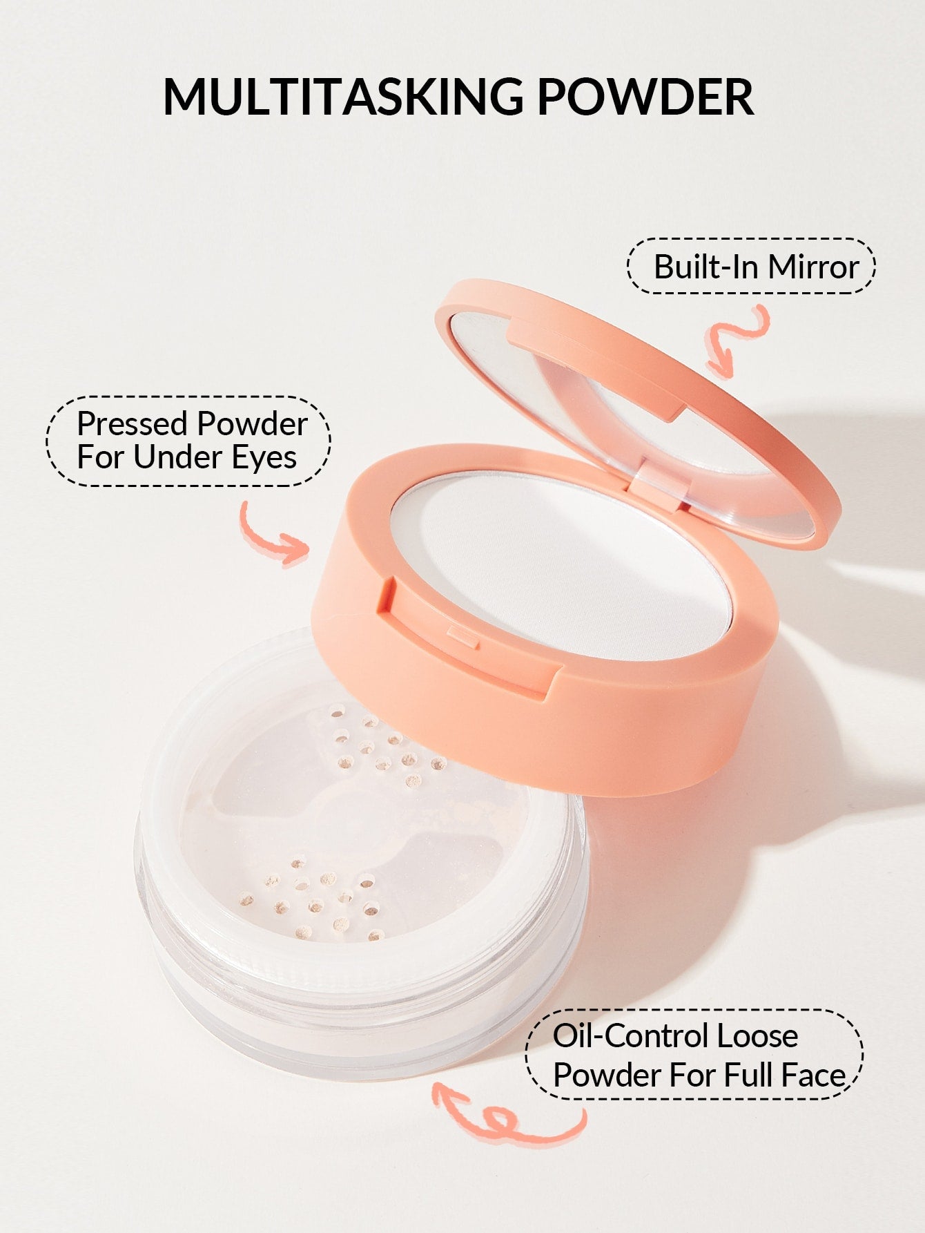 SHEGLAM Insta-Ready Face & Under Eye Setting Powder Duo-Translucent 2 In 1