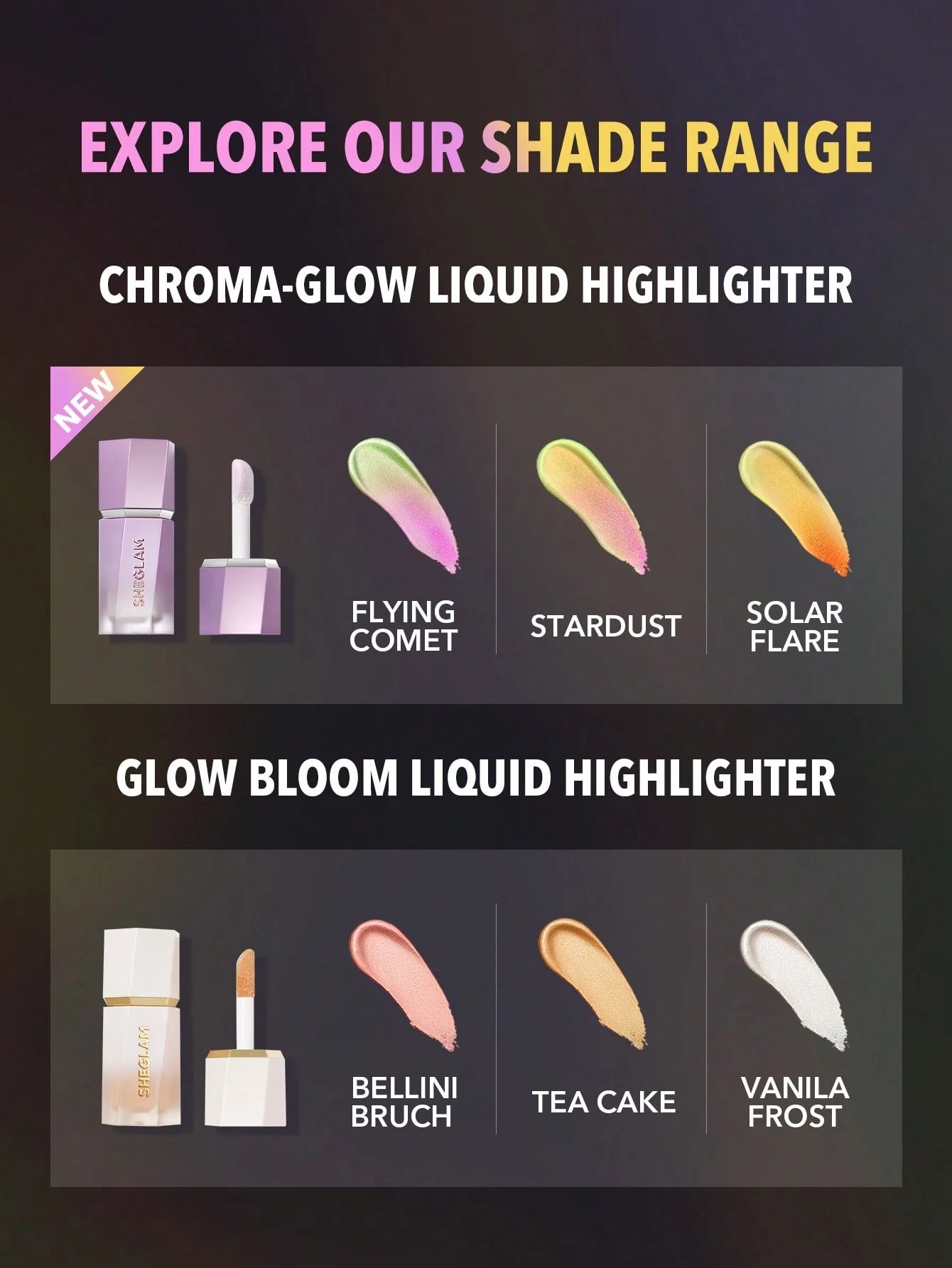 Sheglam Chroma-Glow Bloom Liquid Highlighter- Flying Comet