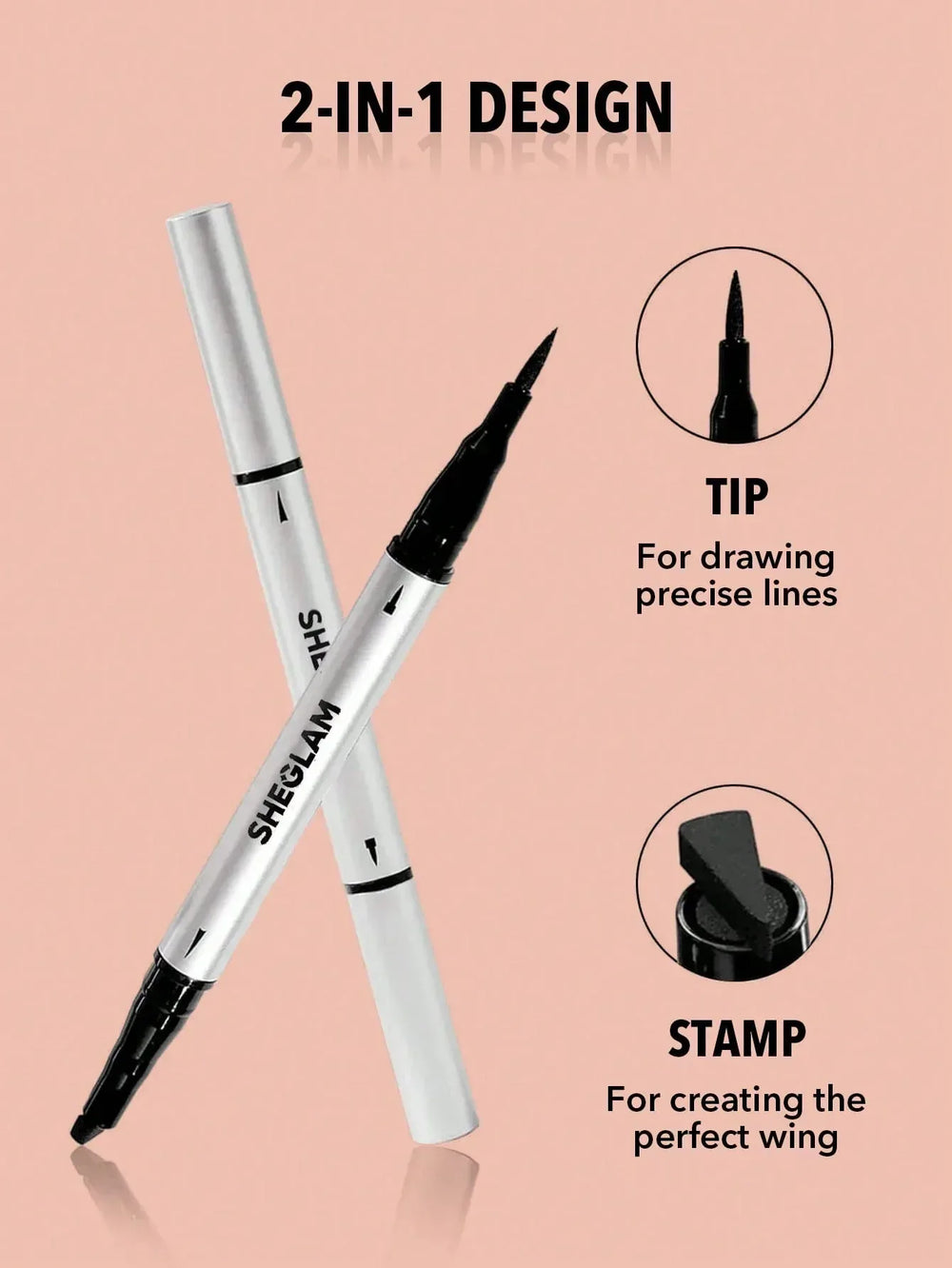 SHEGLAM- WING IT WATERPROOF LINER DUO - BLACK - The Beauty League Pakistan