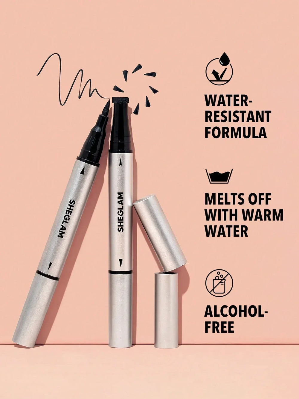 SHEGLAM- WING IT WATERPROOF LINER DUO - BLACK - The Beauty League Pakistan