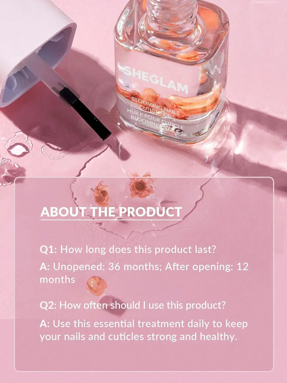 Sheglam- BLOOMING NAILS CUTICLE OIL-PINK 8ML - The Beauty League Pakistan