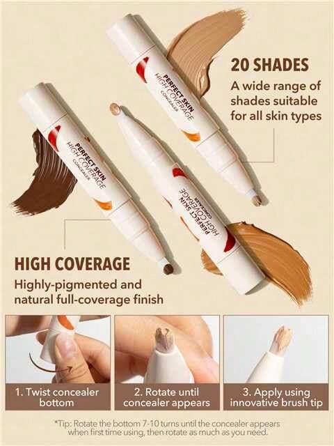 SHEGLAM Perfect Skin High Coverage Concealer- Fair