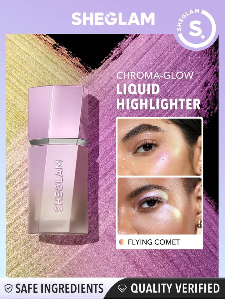 Sheglam Chroma-Glow Bloom Liquid Highlighter- Flying Comet