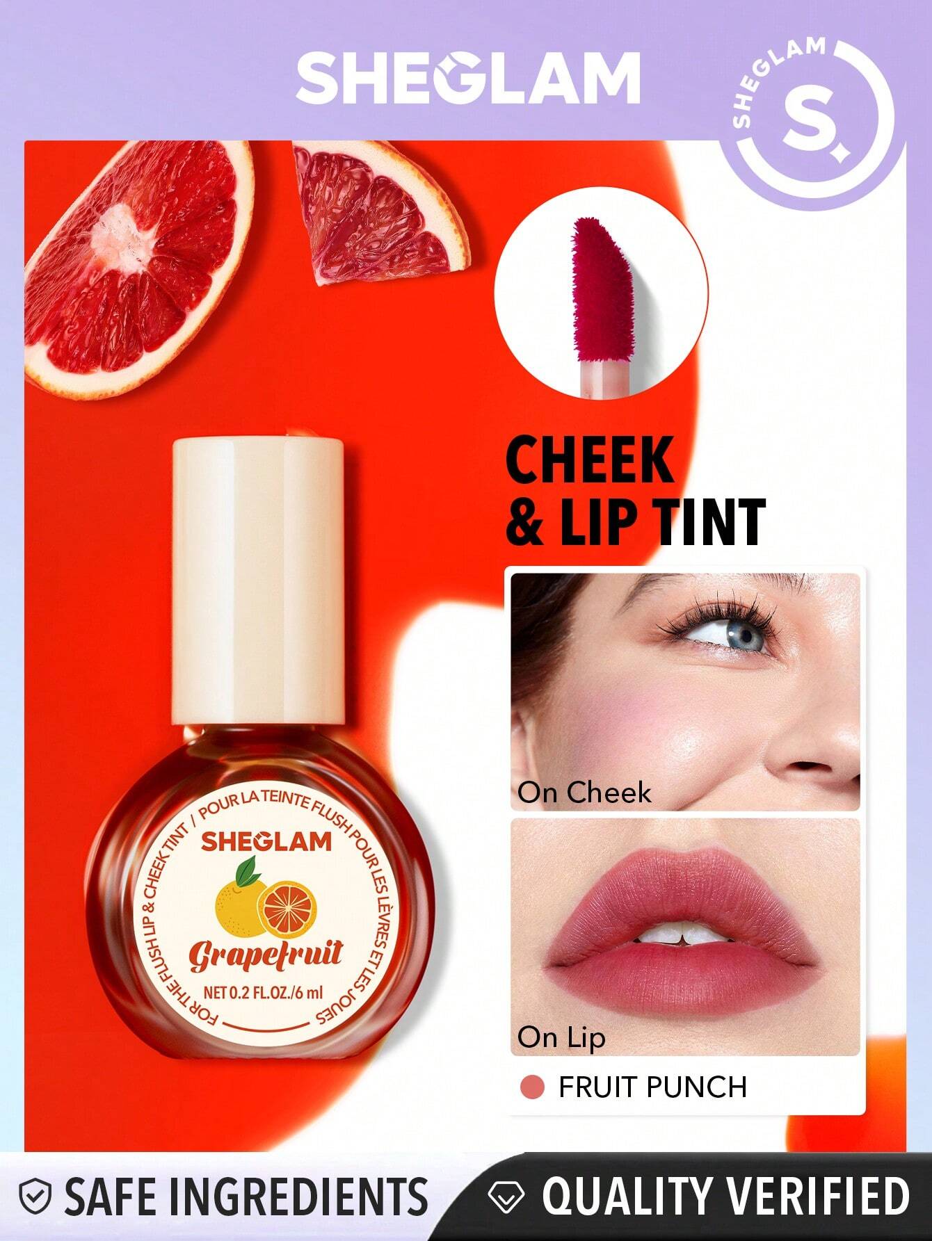 Sheglam- For The Flush Lip & Cheek Tint-Fruit Punch