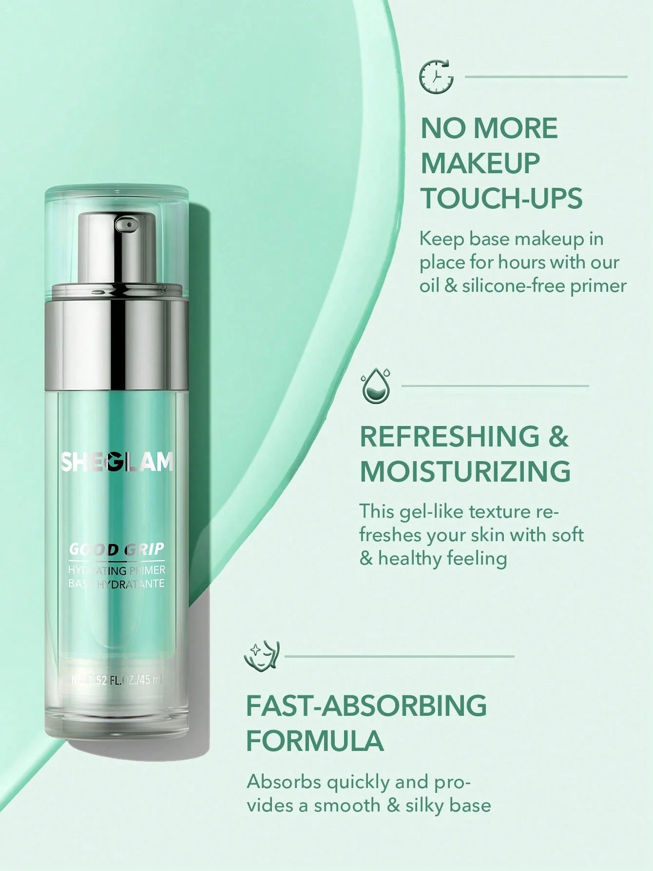 Sheglam- GOOD GRIP HYDRATING PRIMER- Mint Blue