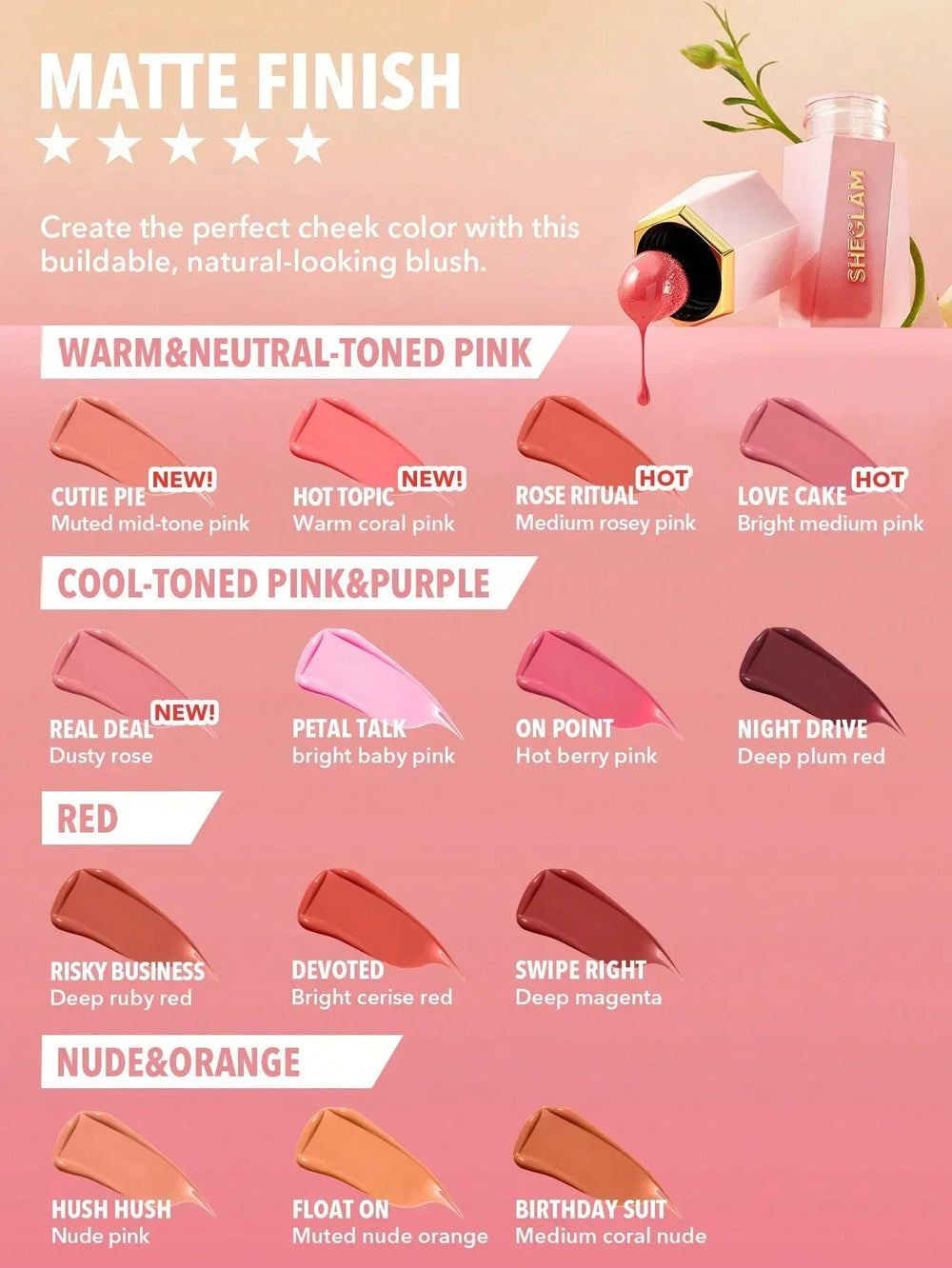 Sheglam- COLOR BLOOM LIQUID BLUSH-REAL DEAL- Cutie Pie - The Beauty League Pakistan
